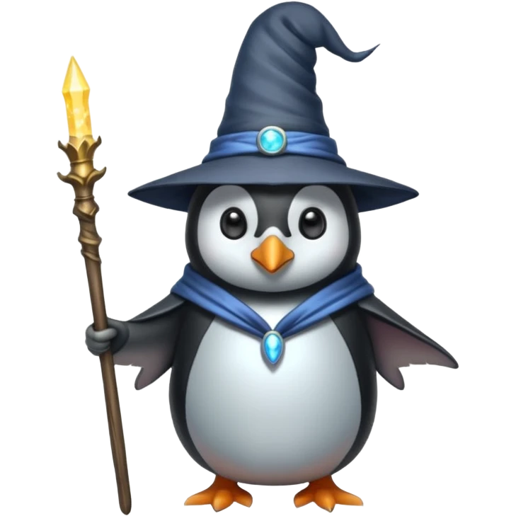 Penguin Wizard emoji