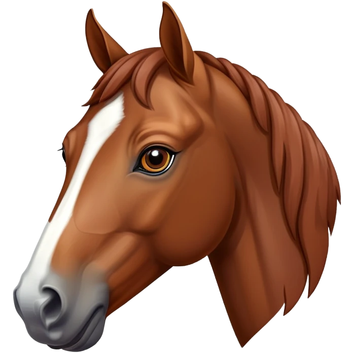 liver chestnut horse with headmark emoji emoji