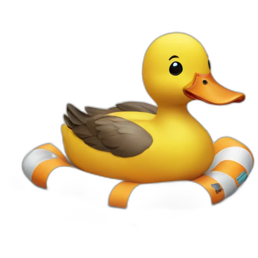 A duck with floaties emoji
