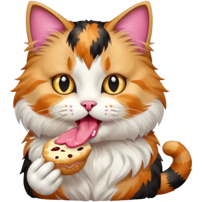 Cat eating  emoji