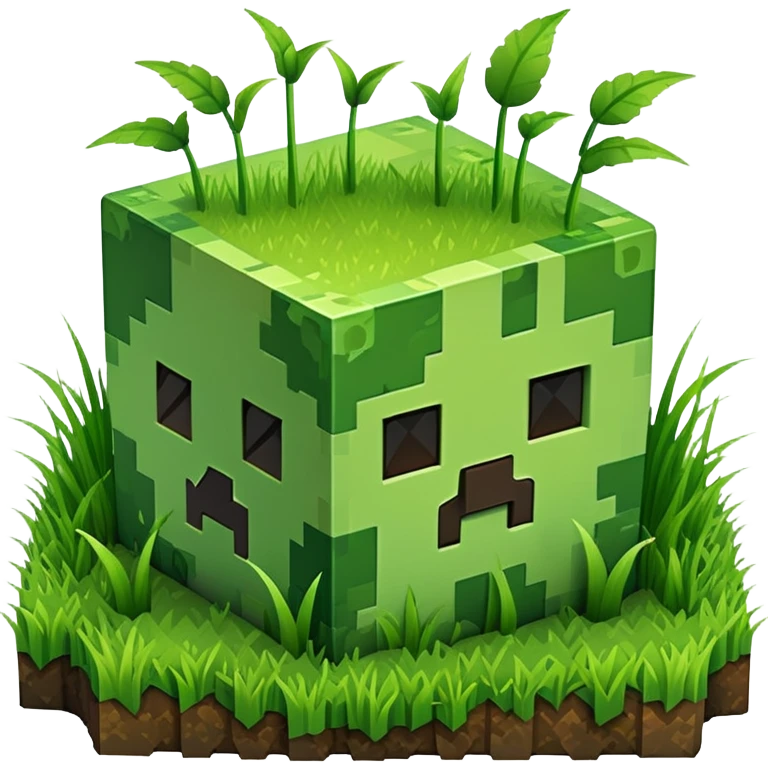 Minecraft grass block emoji