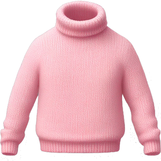 White and pink sweater emoji