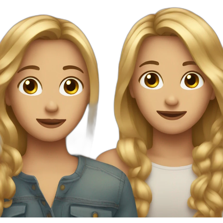 Brown and blond hair soulmate emoji