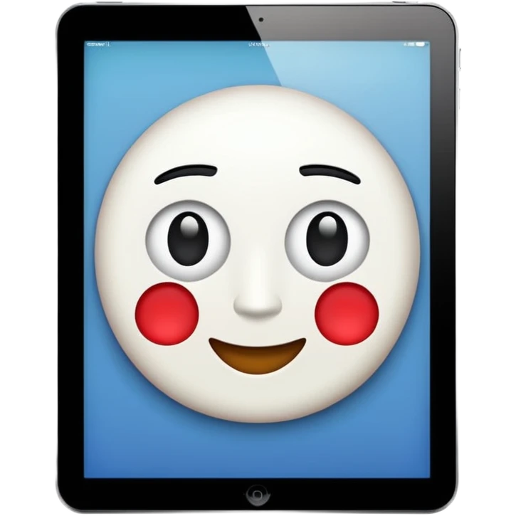 modern new iPad, minimal, flat, in the style of the Apple phone emoji emoji