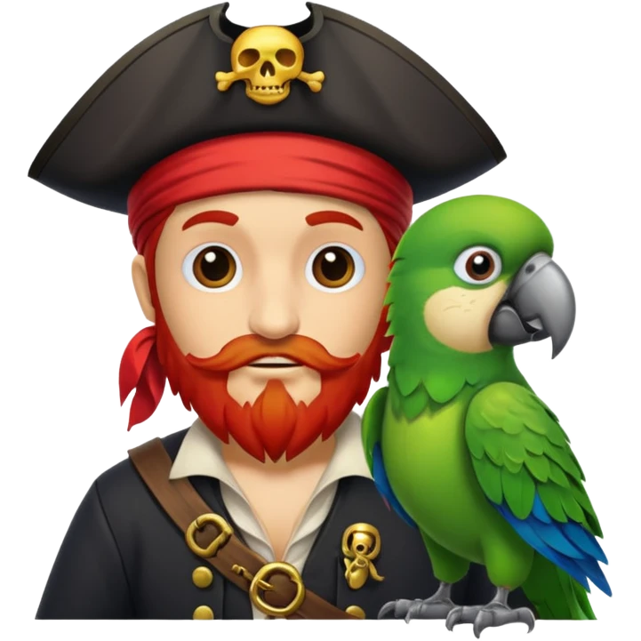 pirate and parrot emoji