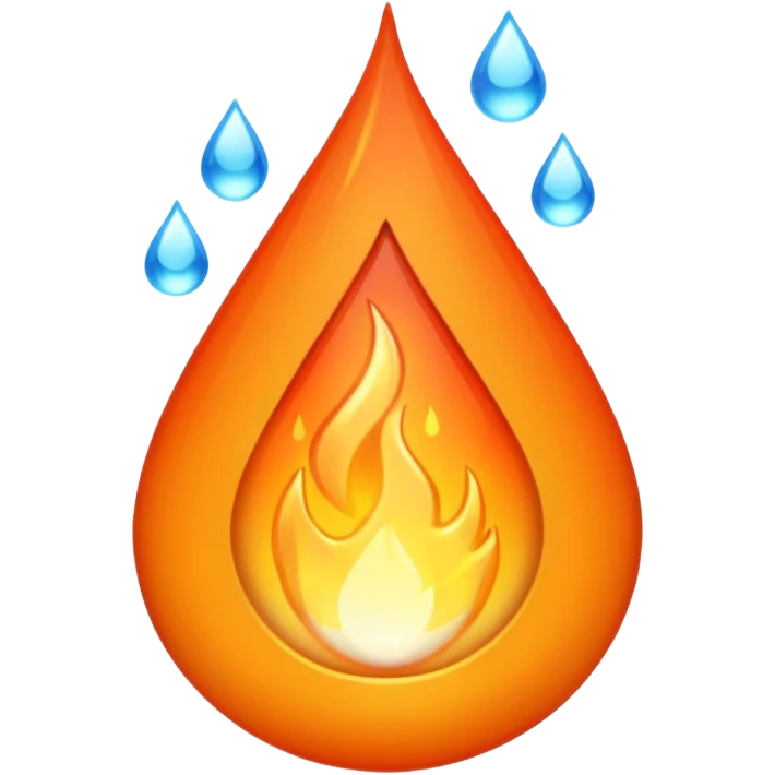 fire and water emoji