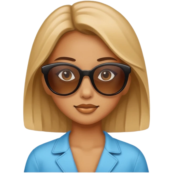 Girl wearing sunglasses emoji