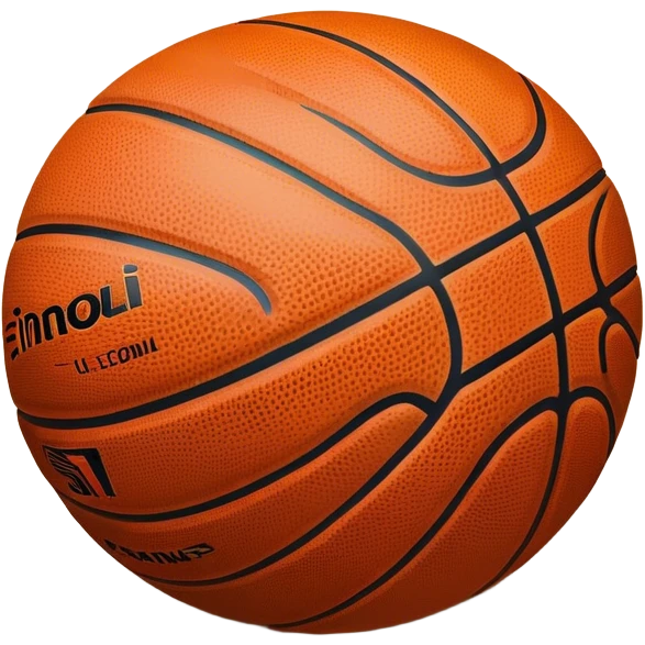 Cinematic Realistic image of a basketball resting on a polished court surface, with finely detailed textures and subtle reflective highlights, evoking a sense of calm before the game’s intensity emoji