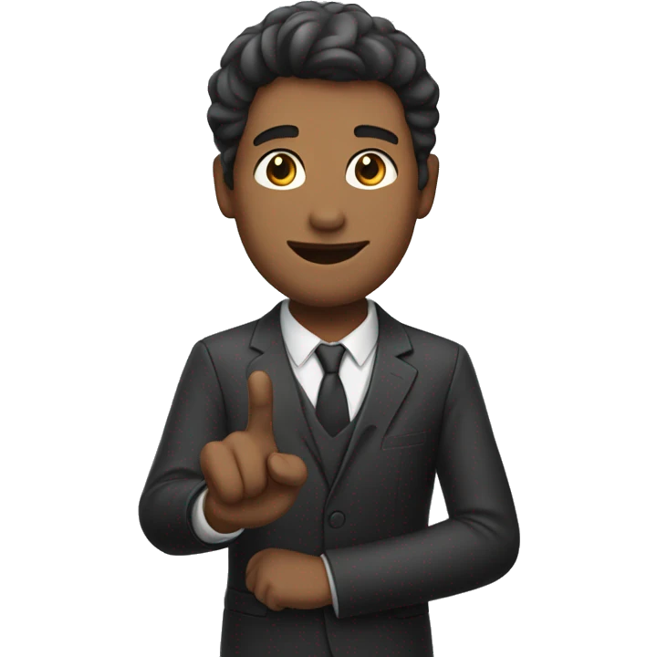 a men raising his hand emoji