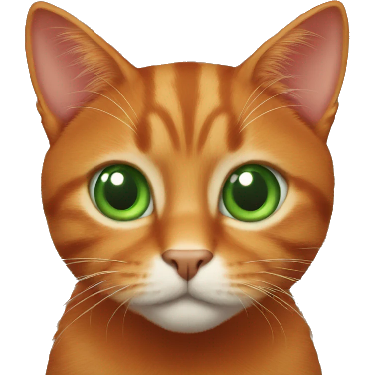 red cat with green eyes  emoji