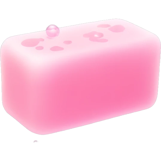 Soft Pink soap bar and bubbles emoji