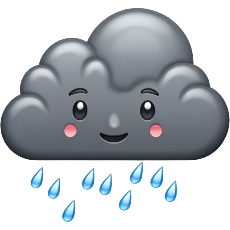 Rain cloud that sprinkles ferry boats emoji