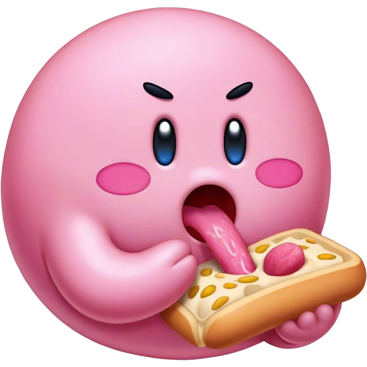 Kirby inhaling food  emoji