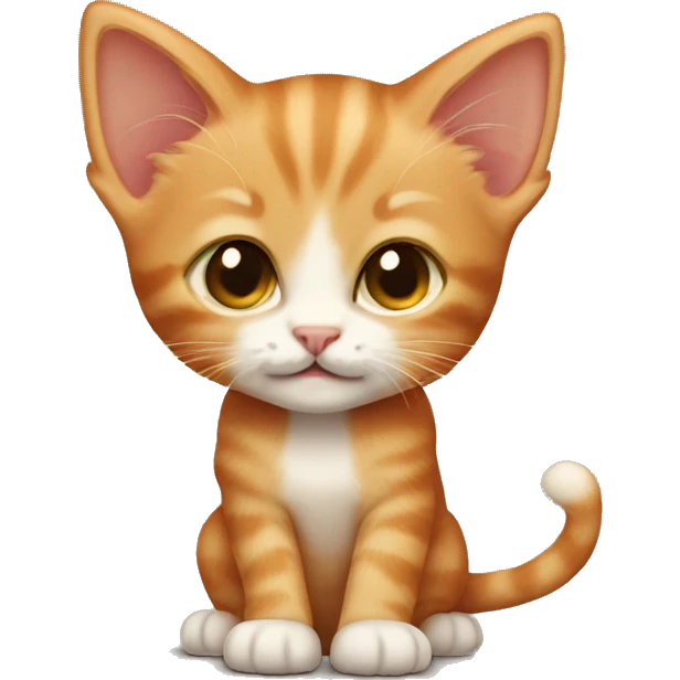 ginger kitten with floppy ears emoji