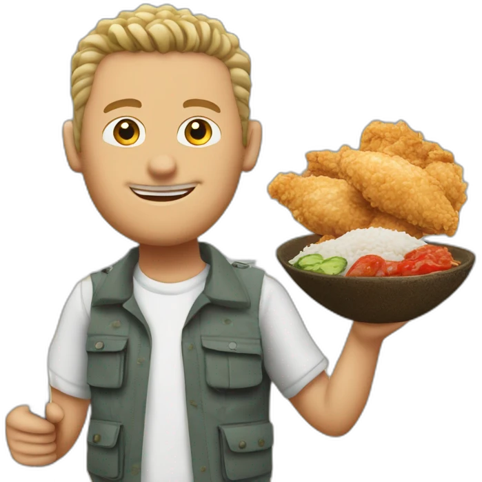 Gazza’s trip to the Gaza Strip fishing rod fried chicken emoji