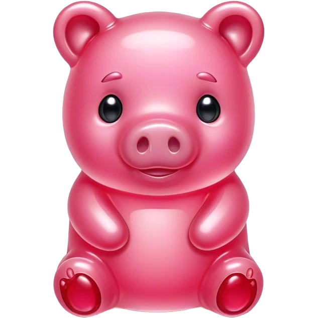 pink gummy jelly bear pig  emoji