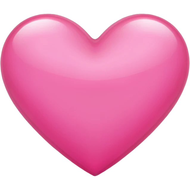  shiny pink  heart, smooth and glossy surface, simple and elegant design, no background. emoji