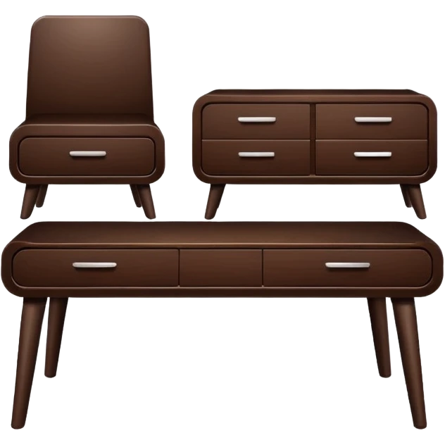 fancy modern wooden furniture set emoji