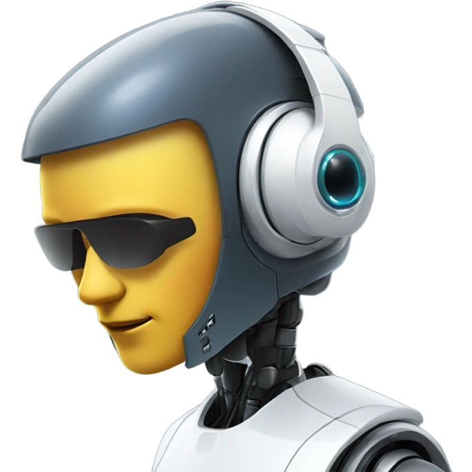 robot with headset emoji
