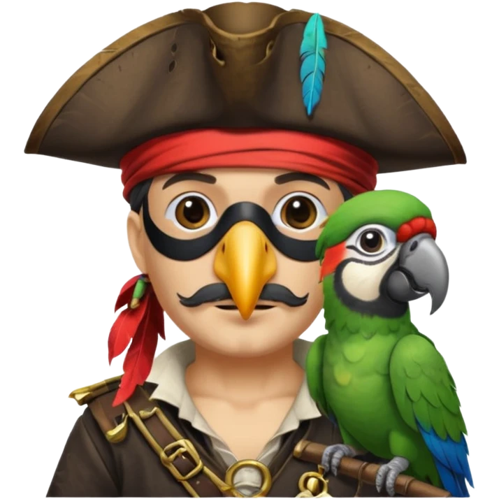pirate and parrot emoji