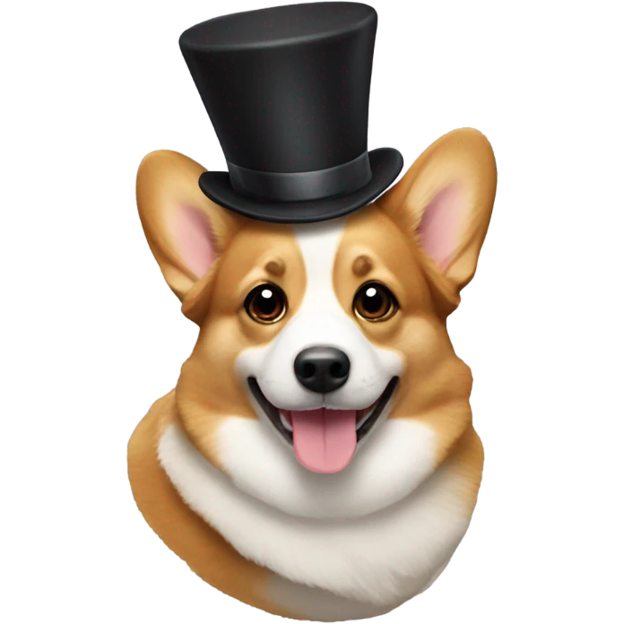 Corgi with hat emoji