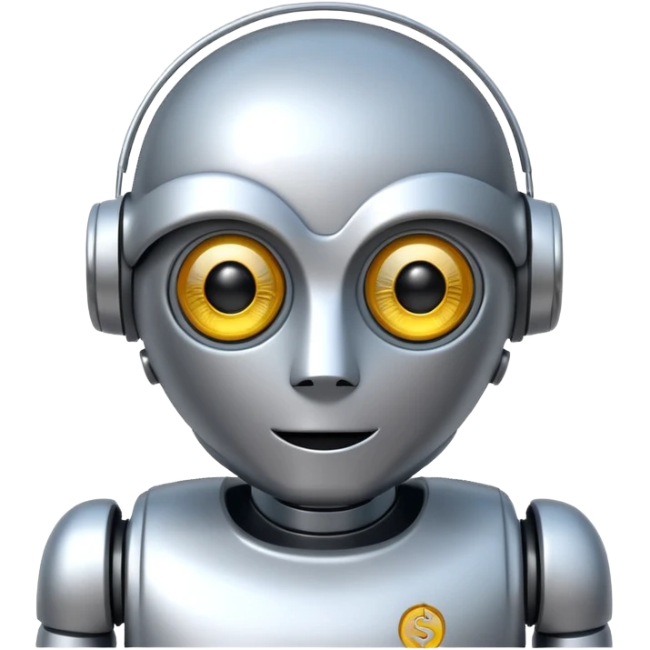 robot emoji wth $ eyes emoji