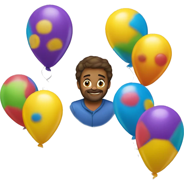 Con globos en el tejado  emoji