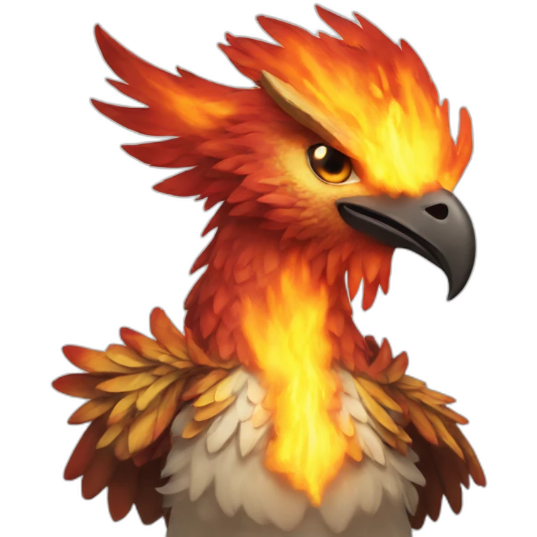anthro flaming phoenix emoji