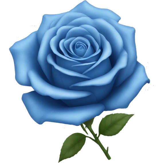 A beautiful blue rose emoji