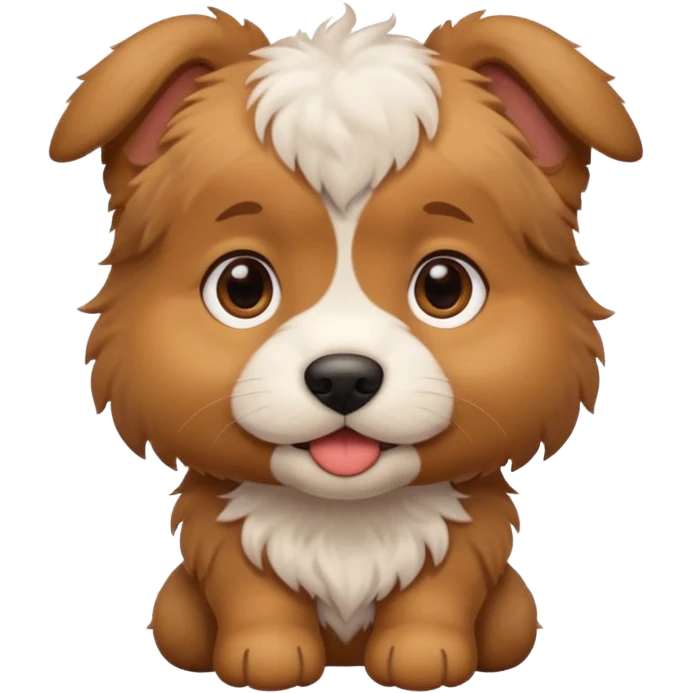 Puppy with mens emoji