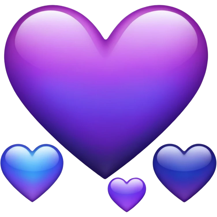 Purple-Violet-Indigo-Purple-Gradient Heart  emoji