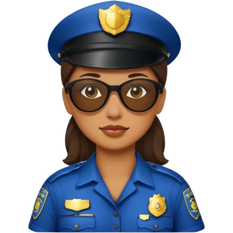 woman police wearing sun glasses emoji