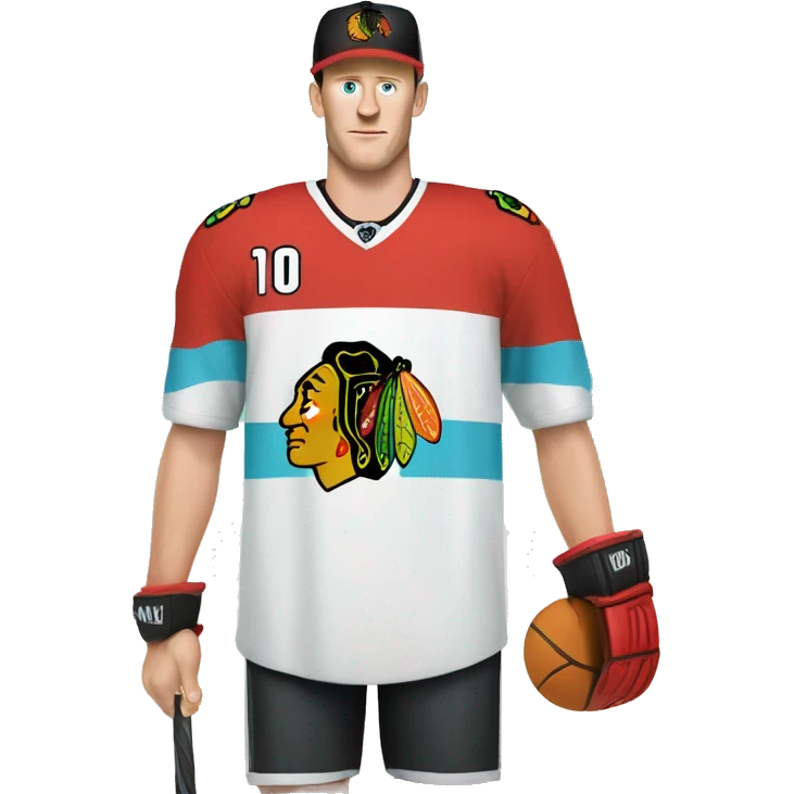 Jonathan Toews as beach bum emoji