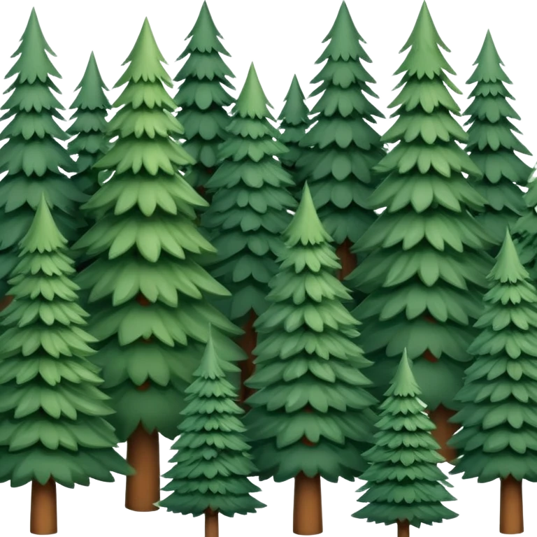 forest of spruce trees emoji