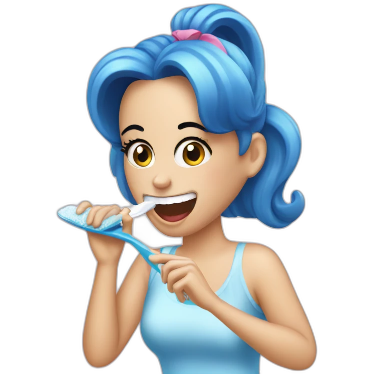 Katy perry brushing her teeth emoji