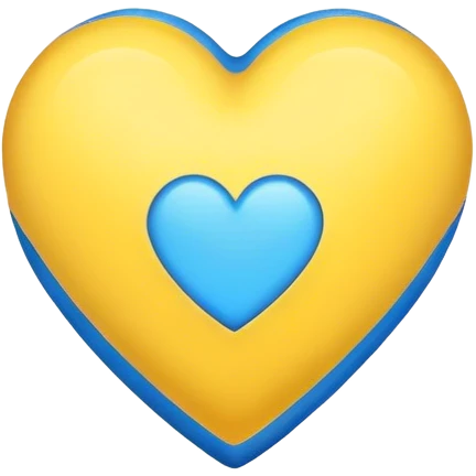yellow and blue heart emoji