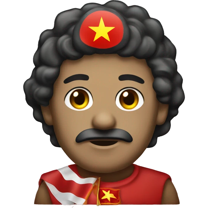 A communist with a flag communist  emoji