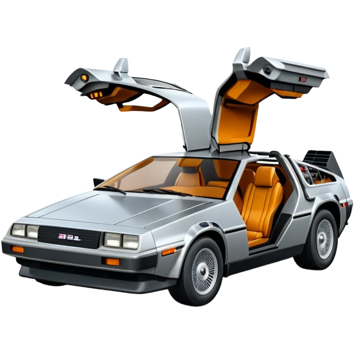 DeLorean car from the 80's emoji