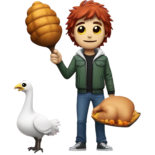 scott pilgrim with a turkey emoji