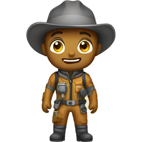 Cave explorer Metal suit  emoji