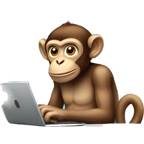 monkey working emoji