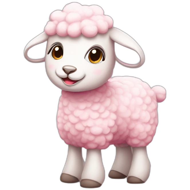 cute pink lamb emoji
