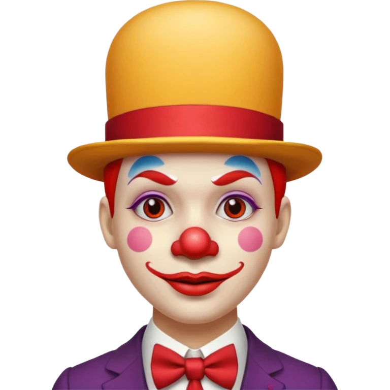 Clown in bowler hat & tie emoji