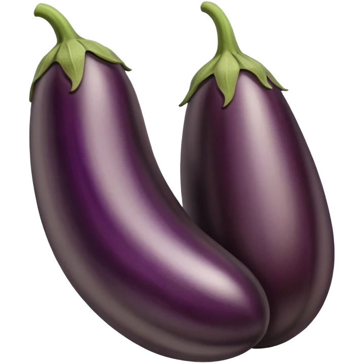Brown eggplant with vein emoji
