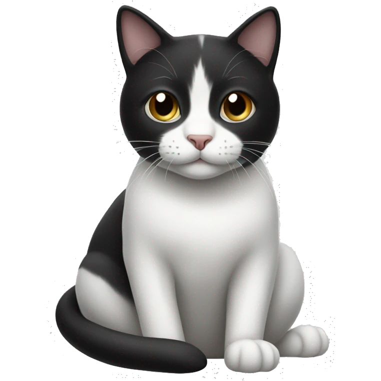 Black and white cat emoji