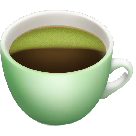 A cup of green coffee emoji