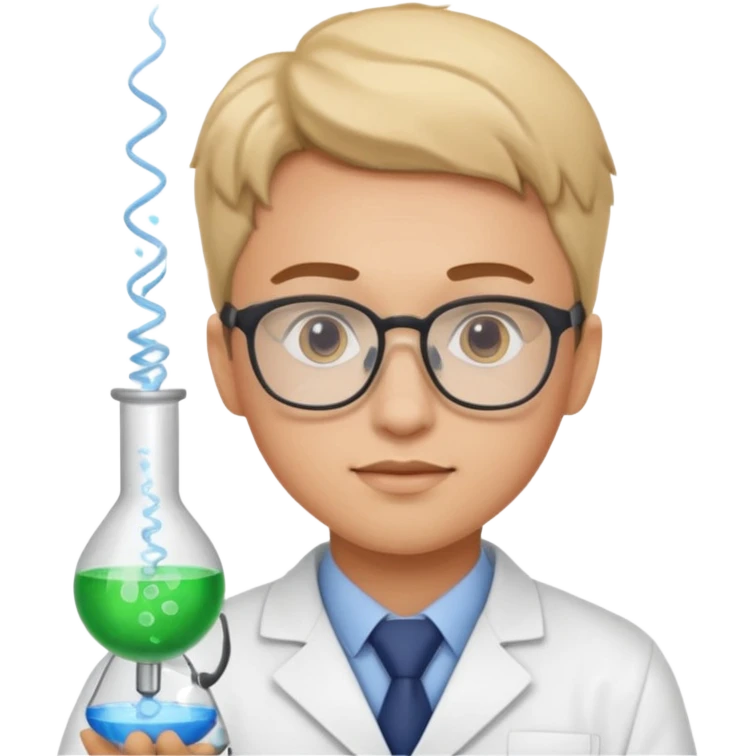 young pharmacist studying science emoji