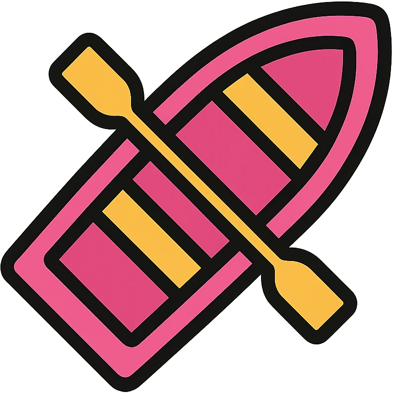 pink rowing boat emoji