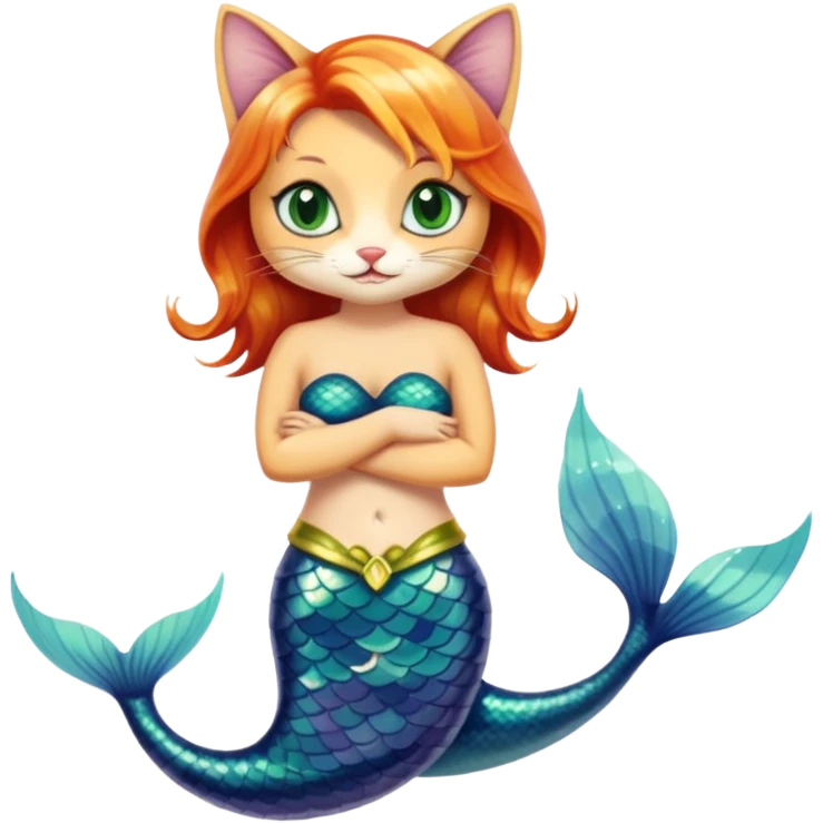Cat mermaid emoji