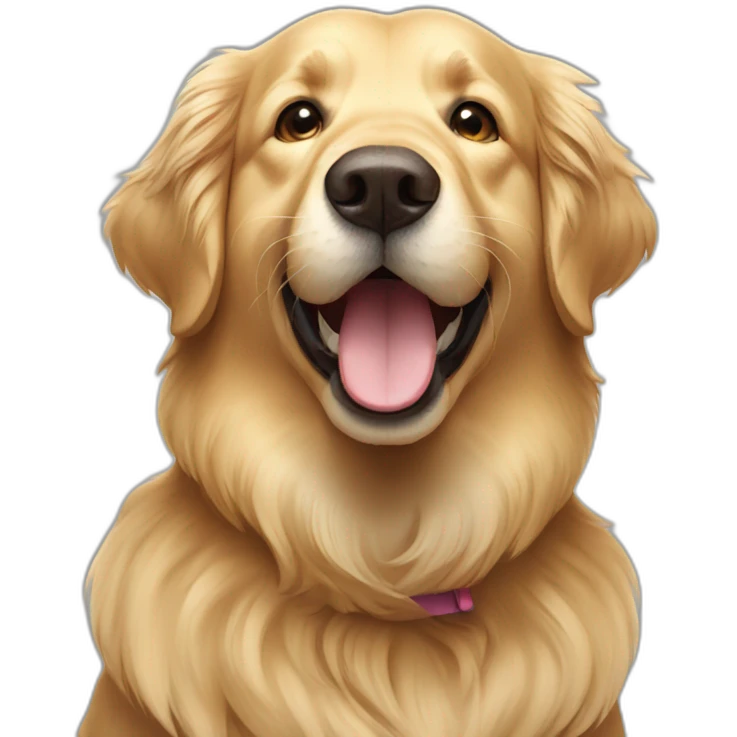 Happy Old golden retriever emoji